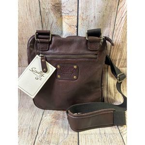 Scully - #924 Chocolate Brown Leather Crossbody New‎